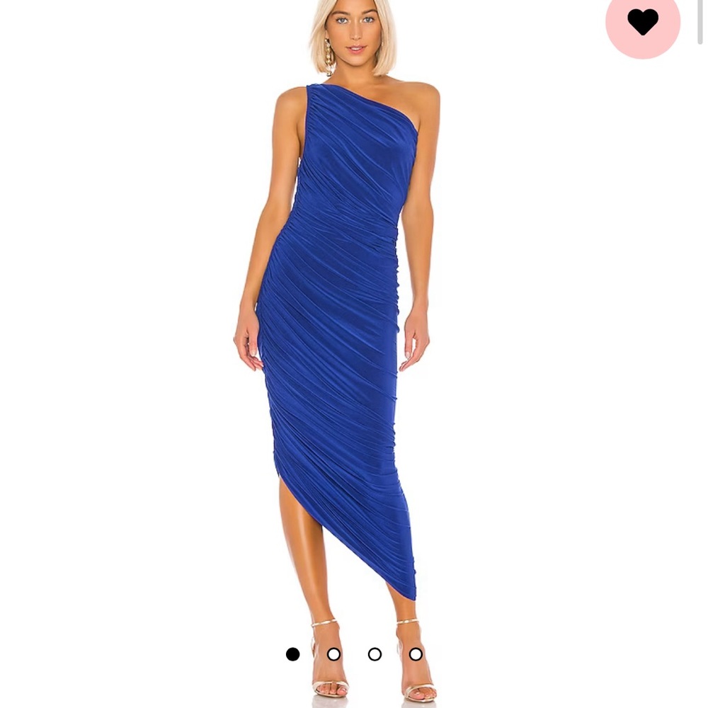 Norma Kamali Diana Gown Berry Blue